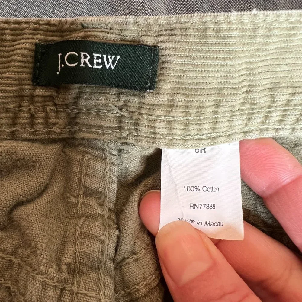 J Crew Corduroy Pants Sage